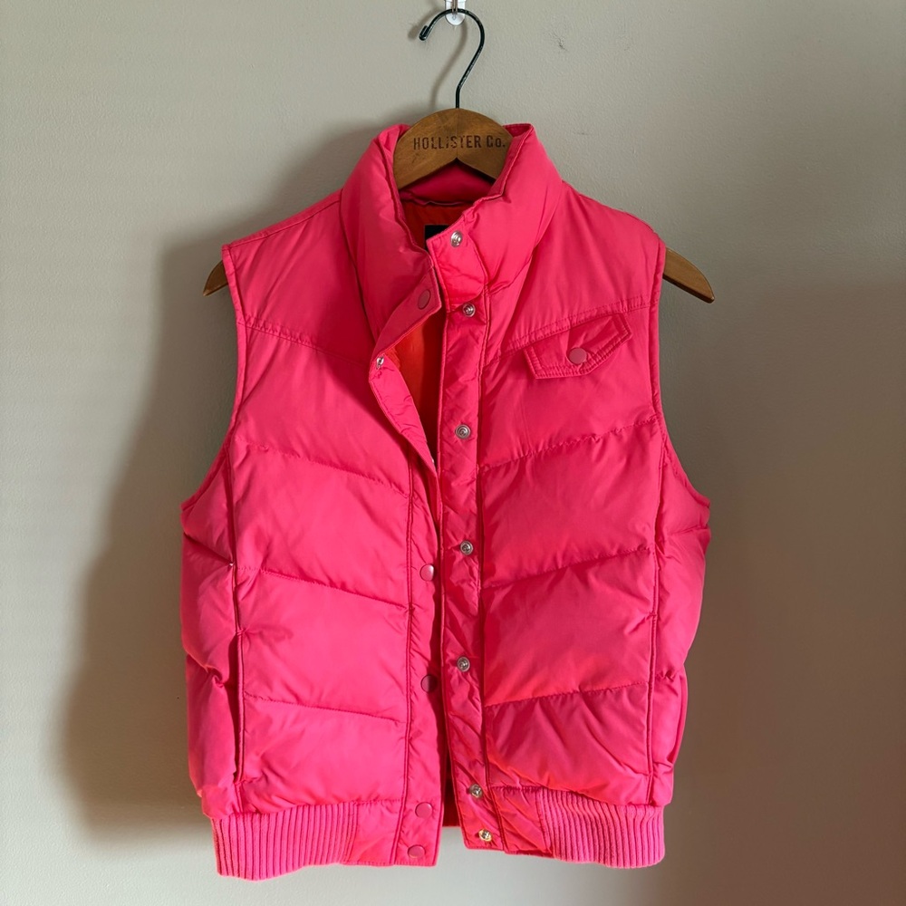 GAP Pink Puffer Vest